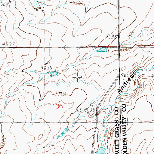 Topographic Map of 05N16E36A___01 Well, MT