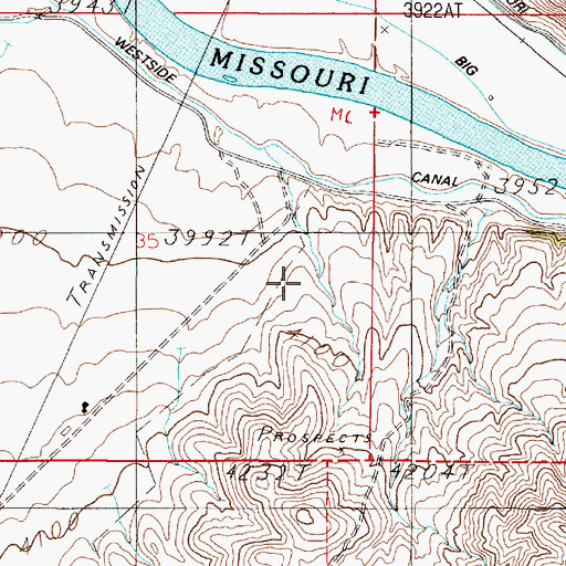 Topographic Map of 05N02E35DAB_01 Well, MT
