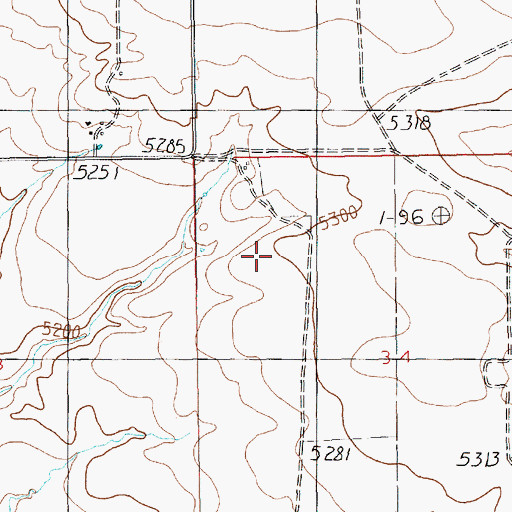 Topographic Map of 05N15E34B___01 Well, MT