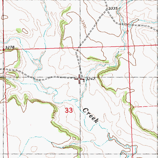 Topographic Map of 05N29E33ACAB01 Well, MT