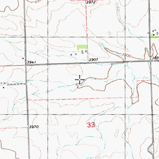 Topographic Map of 05N24E33BADA01 Well, MT