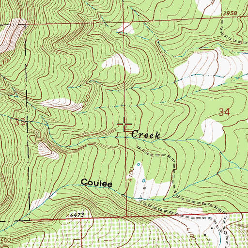 Topographic Map of 05N21W34CBBB01 Well, MT
