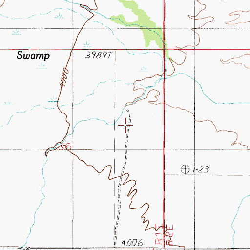 Topographic Map of 05N01E36AD__01 Well, MT