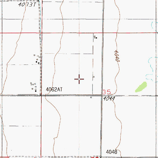 Topographic Map of 05N01E35BD__01 Well, MT