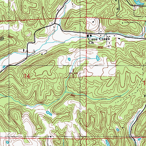Topographic Map of Dunegan Prospect, AR