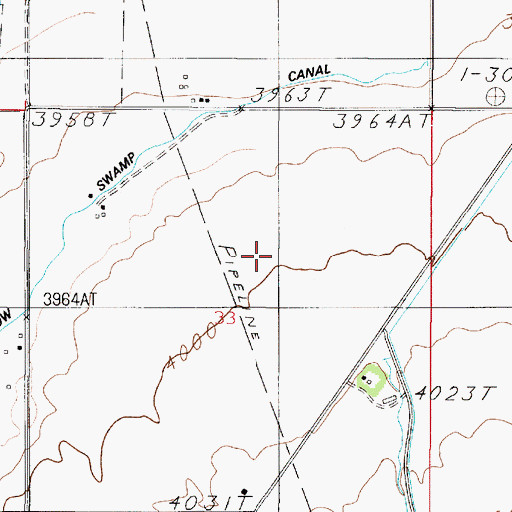 Topographic Map of 05N02E33AC__01 Well, MT