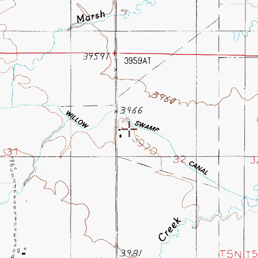 Topographic Map of 05N02E32BC__02 Well, MT