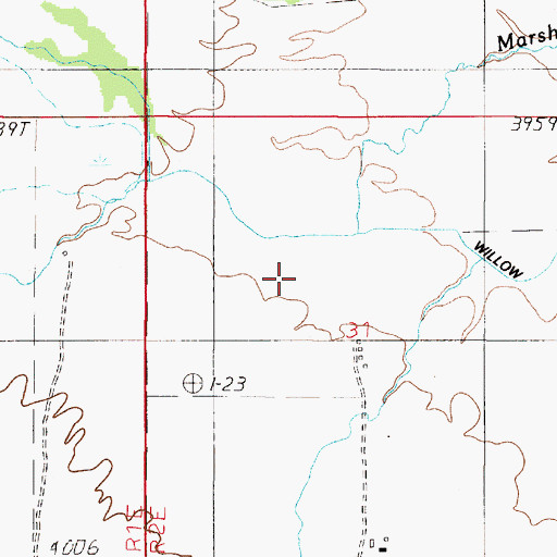Topographic Map of 05N02E31BD__01 Well, MT