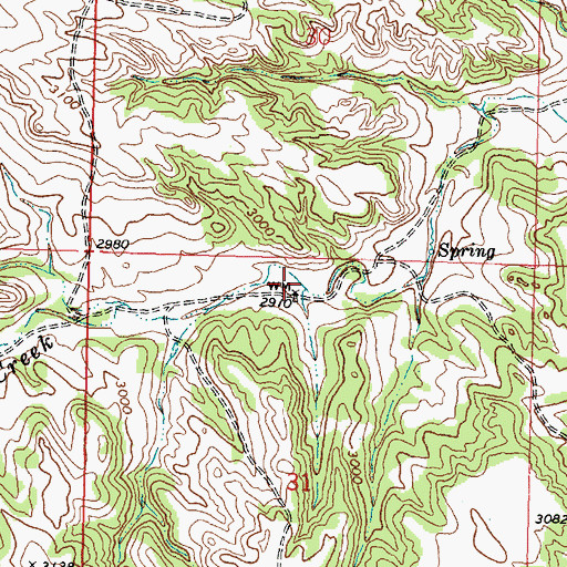Topographic Map of 05N37E31BAAD01 Well, MT