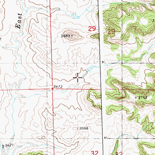 Topographic Map of 05N27E29CCDA01 Well, MT