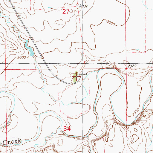 Topographic Map of 05N60E34AB__01 Well, MT