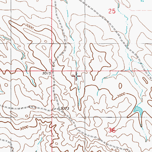 Topographic Map of 05N56E36BAB_01 Well, MT