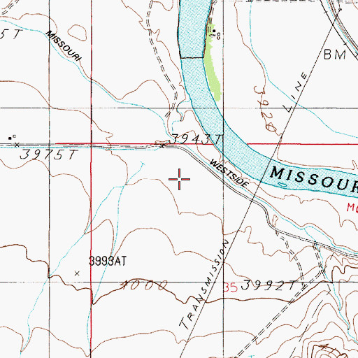 Topographic Map of 05N02E35BA__01 Well, MT