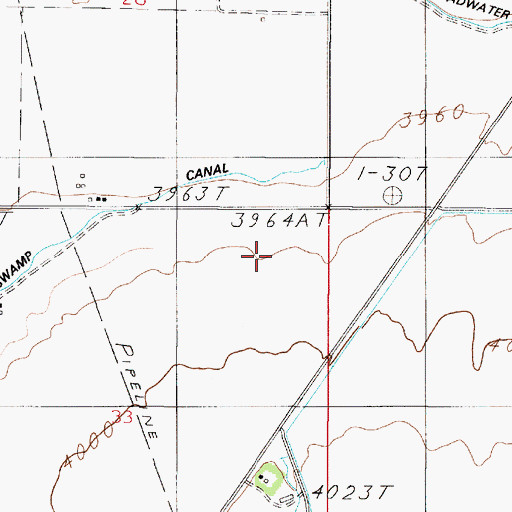 Topographic Map of 05N02E33AA__01 Well, MT