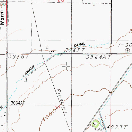 Topographic Map of 05N02E33AB__01 Well, MT