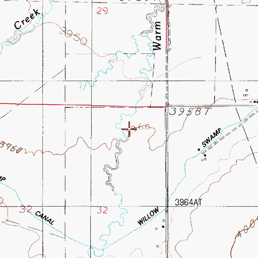 Topographic Map of 05N02E32AA__01 Well, MT