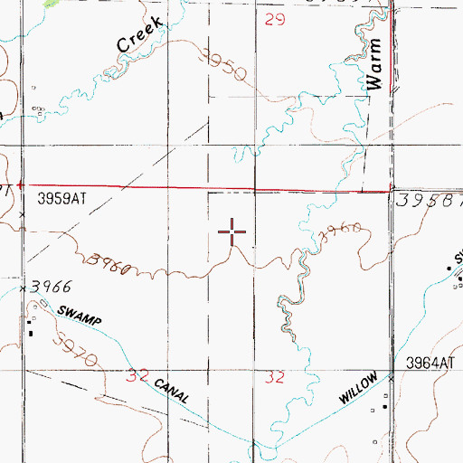 Topographic Map of 05N02E32AB__01 Well, MT