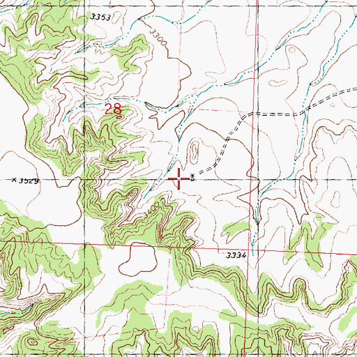 Topographic Map of 05N30E28DACC01 Well, MT