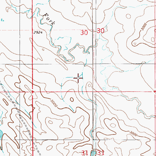 Topographic Map of 05N57E18BAAB01 Well, MT
