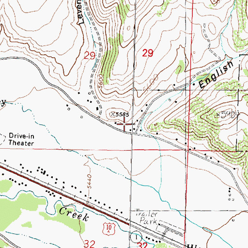 Topographic Map of 05N11W29DCDA01 Well, MT