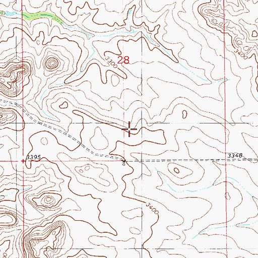 Topographic Map of 05N58E33BAAA01 Well, MT