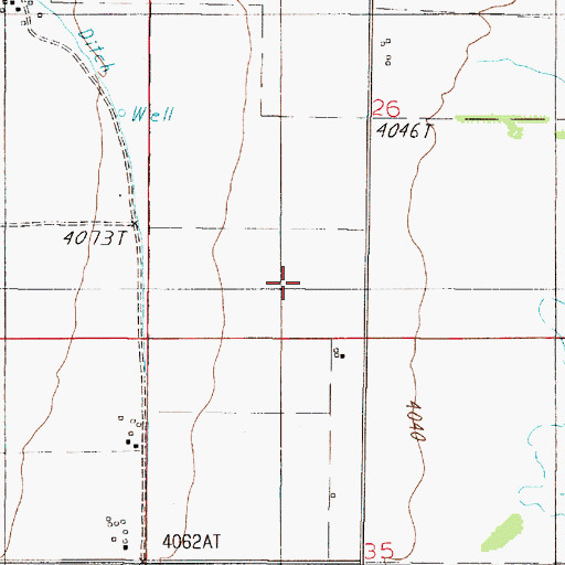 Topographic Map of 05N01E26CD__01 Well, MT