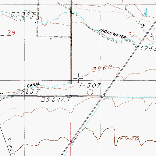 Topographic Map of 05N02E27CC__01 Well, MT