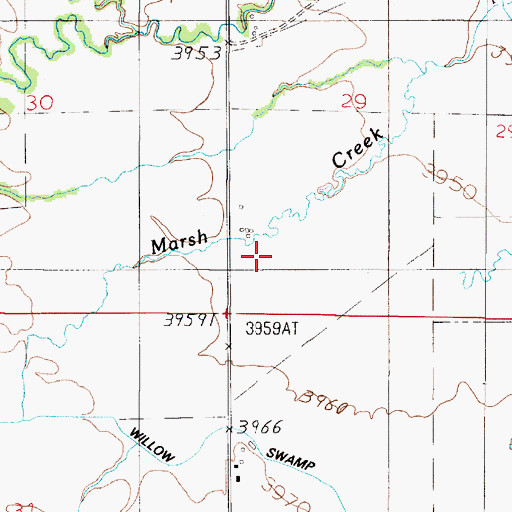 Topographic Map of 05N02E29CC__01 Well, MT