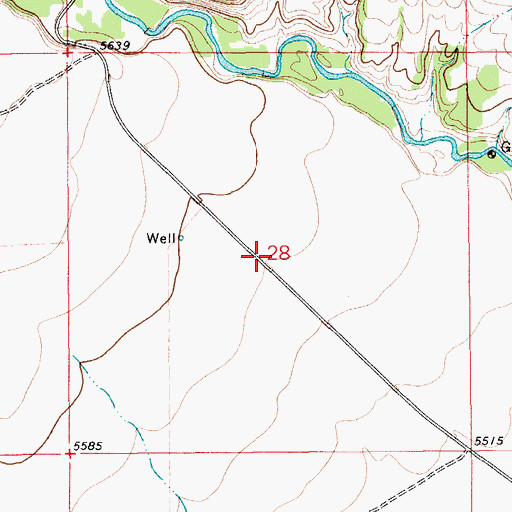 Topographic Map of 05N13E28____01 Well, MT