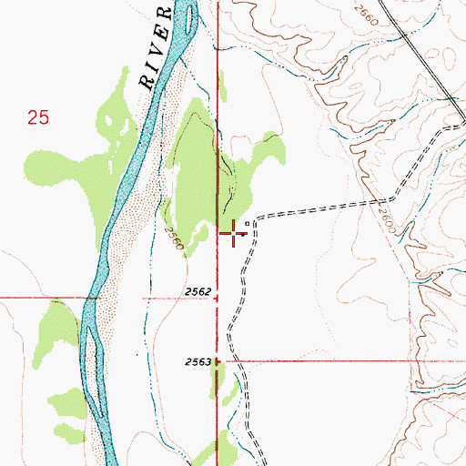 Topographic Map of 05N52E30CBCA01 Well, MT