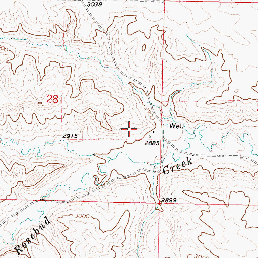Topographic Map of 05N41E28DA__01 Well, MT