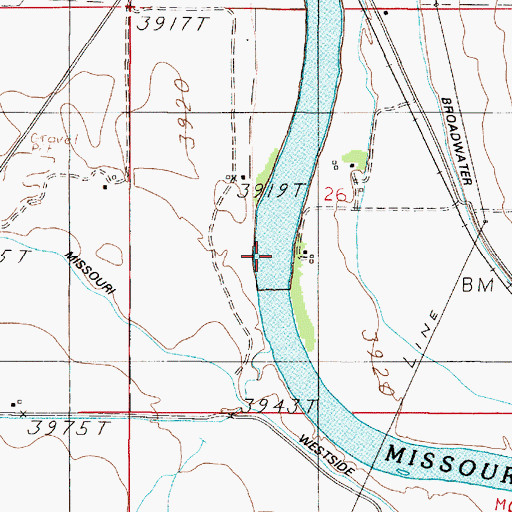 Topographic Map of 05N02E26CA__03 Well, MT