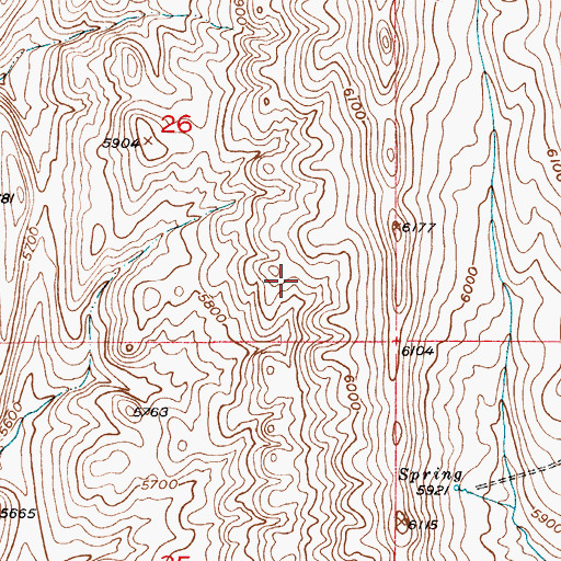 Topographic Map of 05N09E26D___01 Well, MT