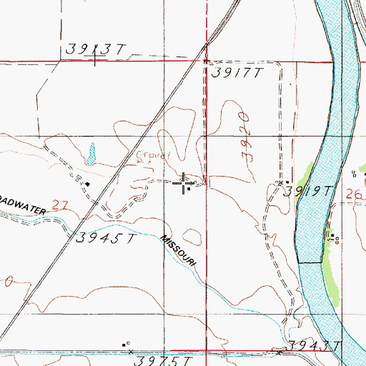 Topographic Map of 05N02E27ADDA01 Well, MT
