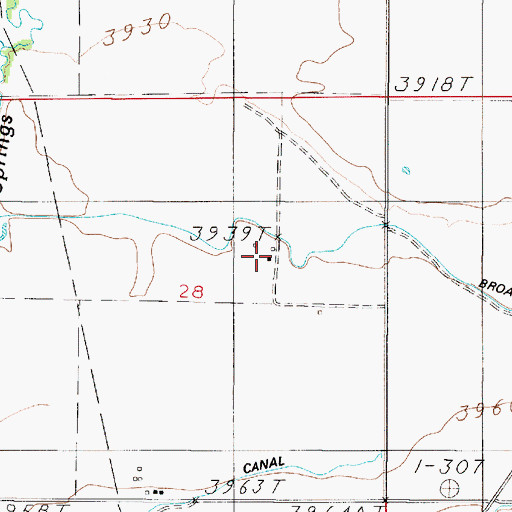 Topographic Map of 05N02E28ACDA01 Well, MT