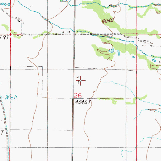 Topographic Map of 05N01E26AC__01 Well, MT