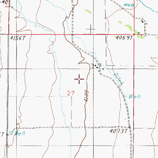 Topographic Map of 05N01E27AC__01 Well, MT