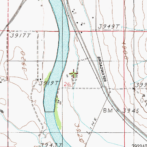 Topographic Map of 05N02E26AC__01 Well, MT