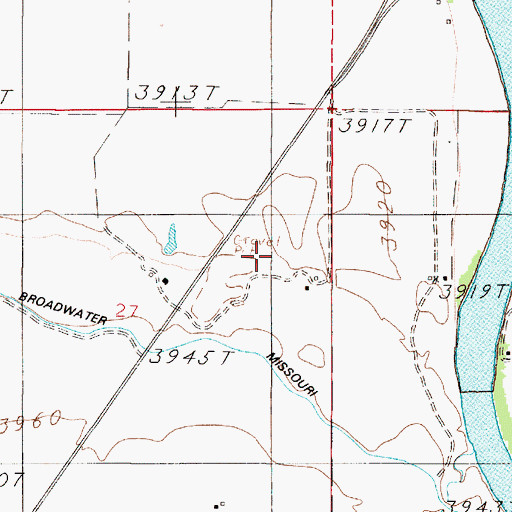 Topographic Map of 05N02E27AD__01 Well, MT