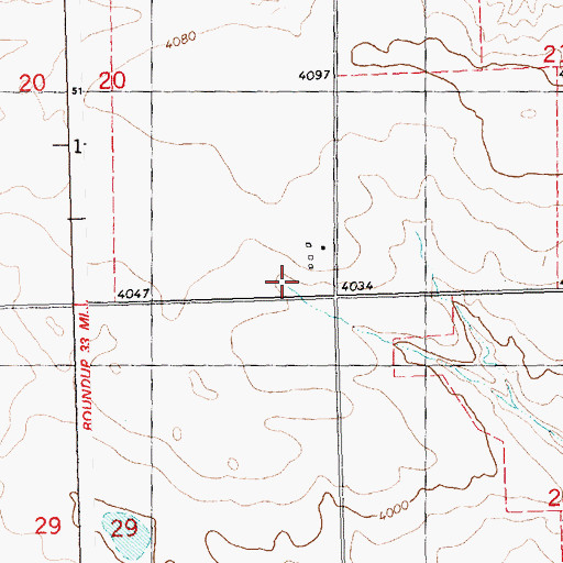 Topographic Map of 05N24E20DDDC01 Well, MT
