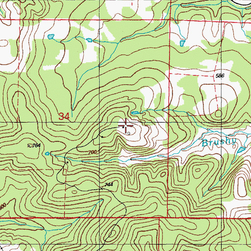 Topographic Map of Friday Prospect, AR