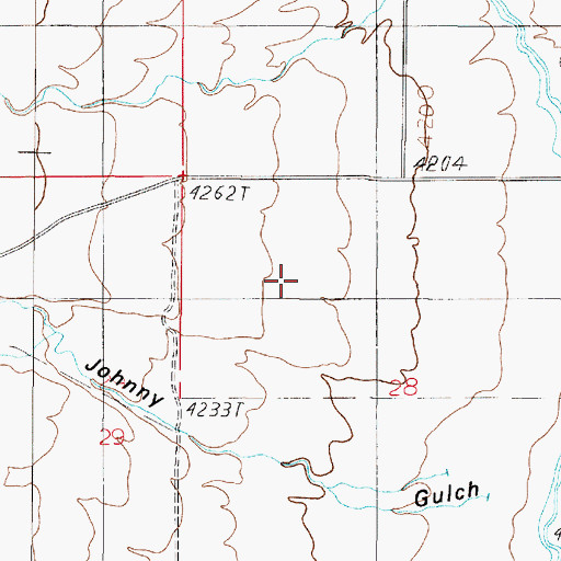 Topographic Map of 05N01E28BCAA01 Well, MT