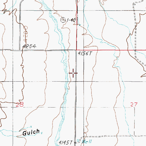 Topographic Map of 05N01E27BBCC01 Well, MT