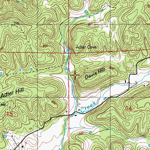 Topographic Map of G A Wilson Mine, AR