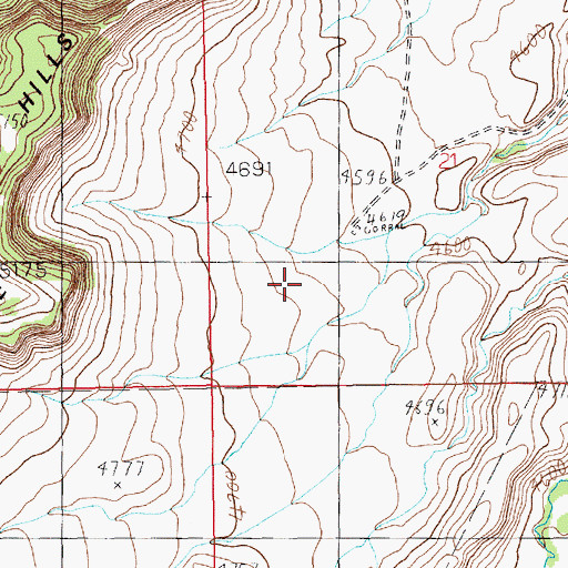 Topographic Map of 05N16E21C___01 Well, MT