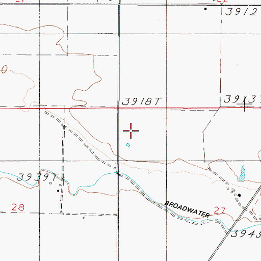 Topographic Map of 05N02E27BB__04 Well, MT