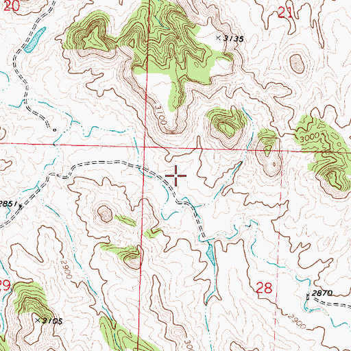 Topographic Map of 11N45E31DAAC01 Well, MT