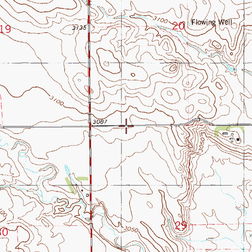 Topographic Map of 05N60E29BB__01 Well, MT