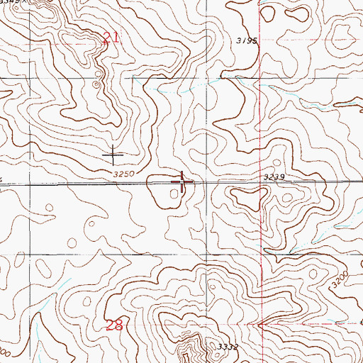 Topographic Map of 05N59E30AAA_01 Well, MT