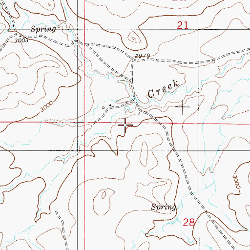 Topographic Map of 05N55E21CCCC01 Well, MT
